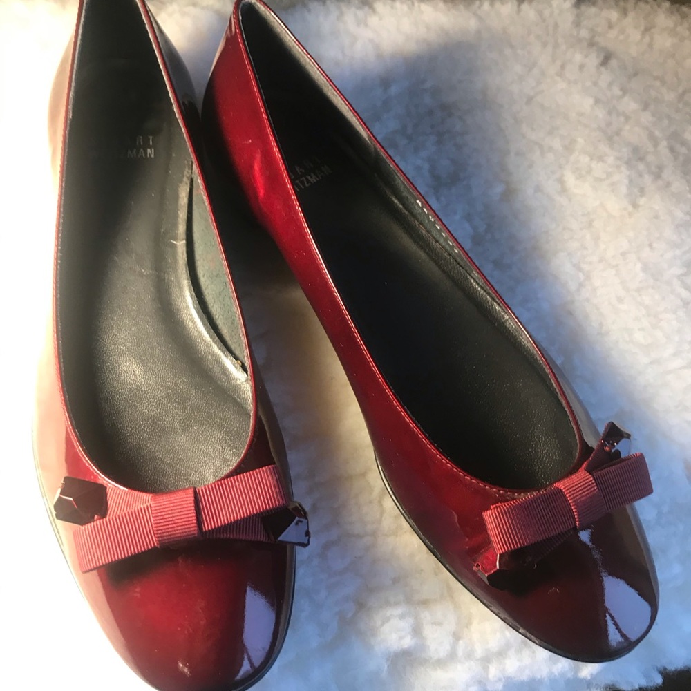 Stuart Weitzman 8M Red Wine patent leather